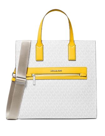 michael kors kenly large signature logo tape tote bag|kenly Michael Kors bag.